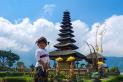 Bali pura temple child