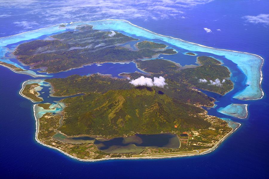 Ariel view of Huahine, French Polynesia | French Polynesia Travel Guide